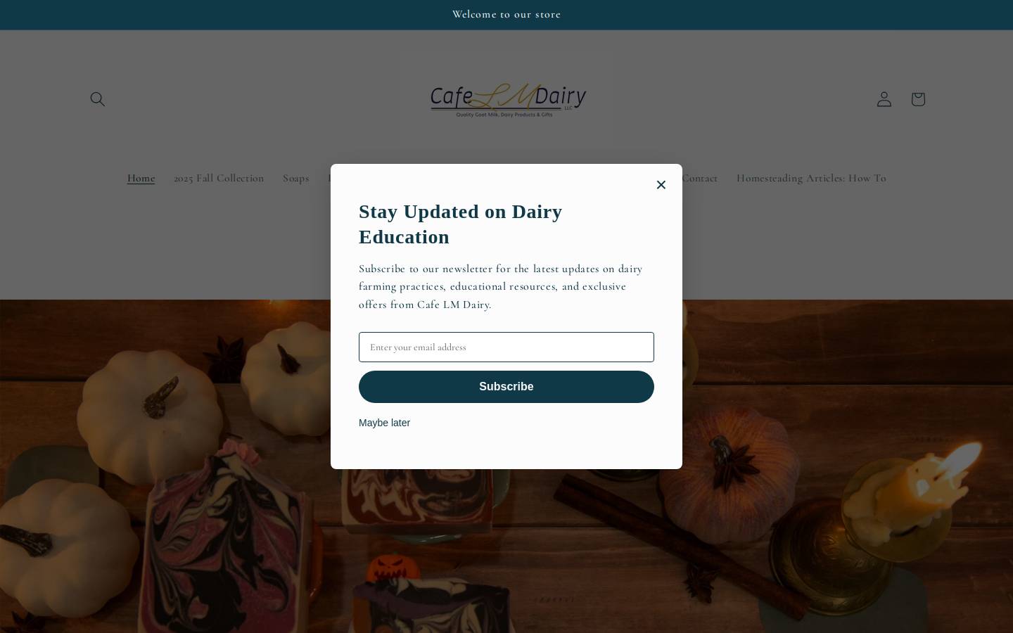 cafelmdairy.com homepage screenshot