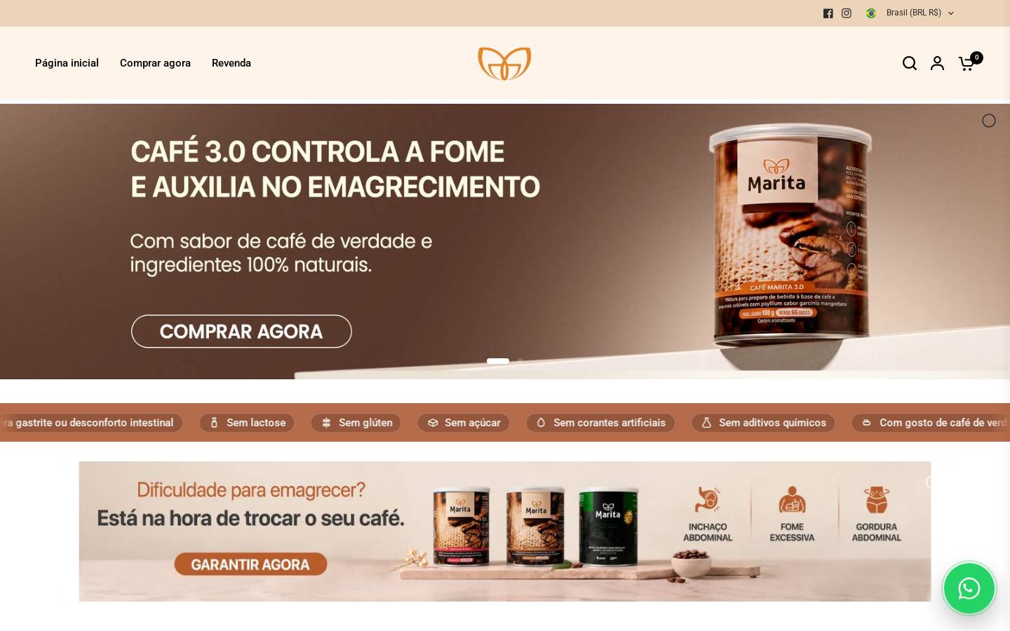 cafemarita.com.br homepage screenshot
