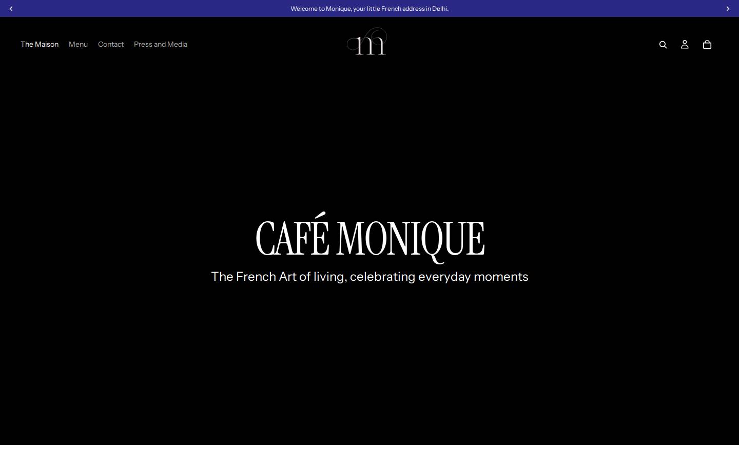 cafemonique.com homepage screenshot