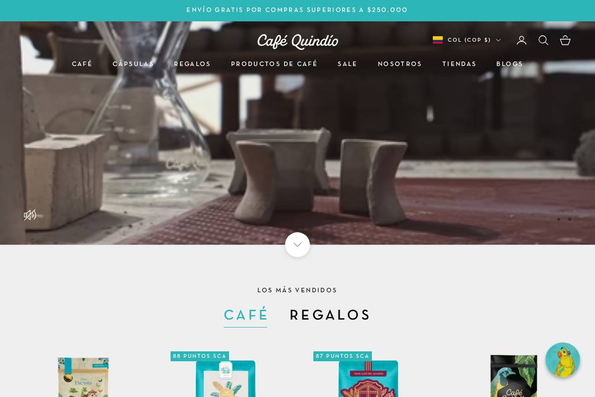 cafequindio.com.co homepage screenshot