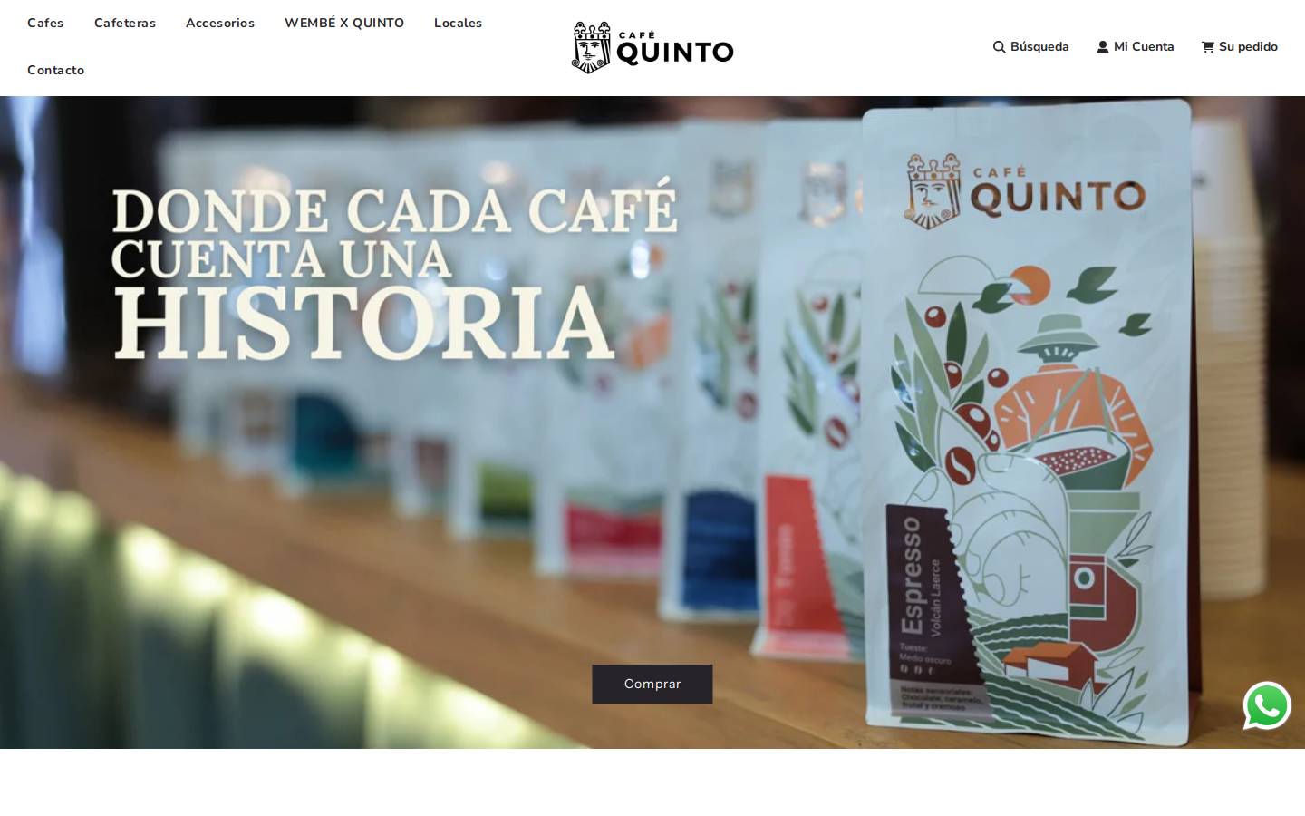 cafequinto.com homepage screenshot