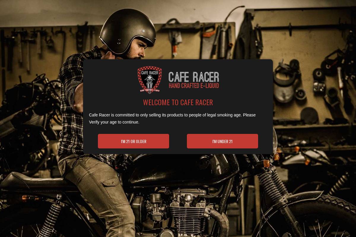 caferacervape.com homepage screenshot