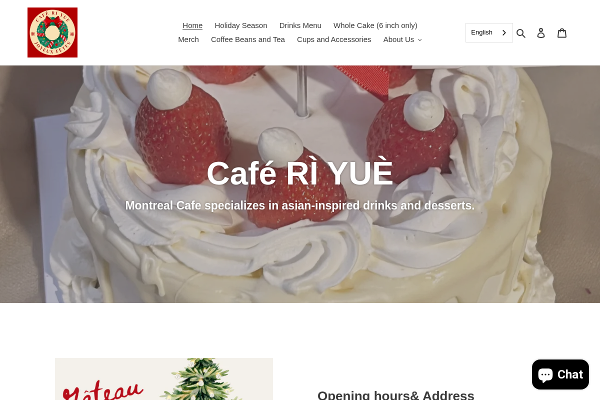 Café Rì Yuè homepage screenshot