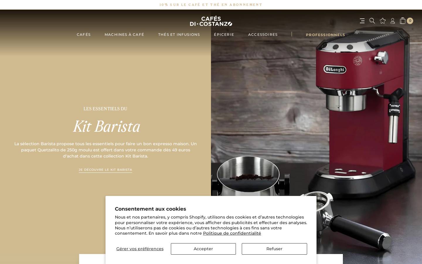 cafesdicostanzo.com homepage screenshot