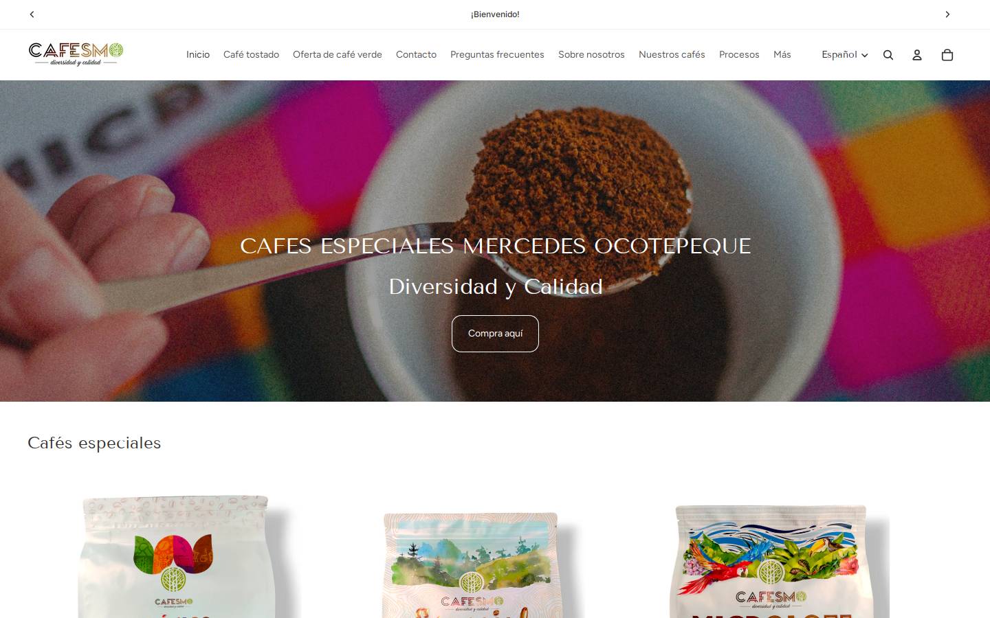 cafesmo.com homepage screenshot