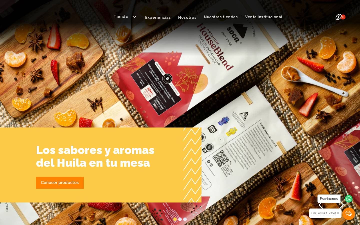 cafesoca.com homepage screenshot