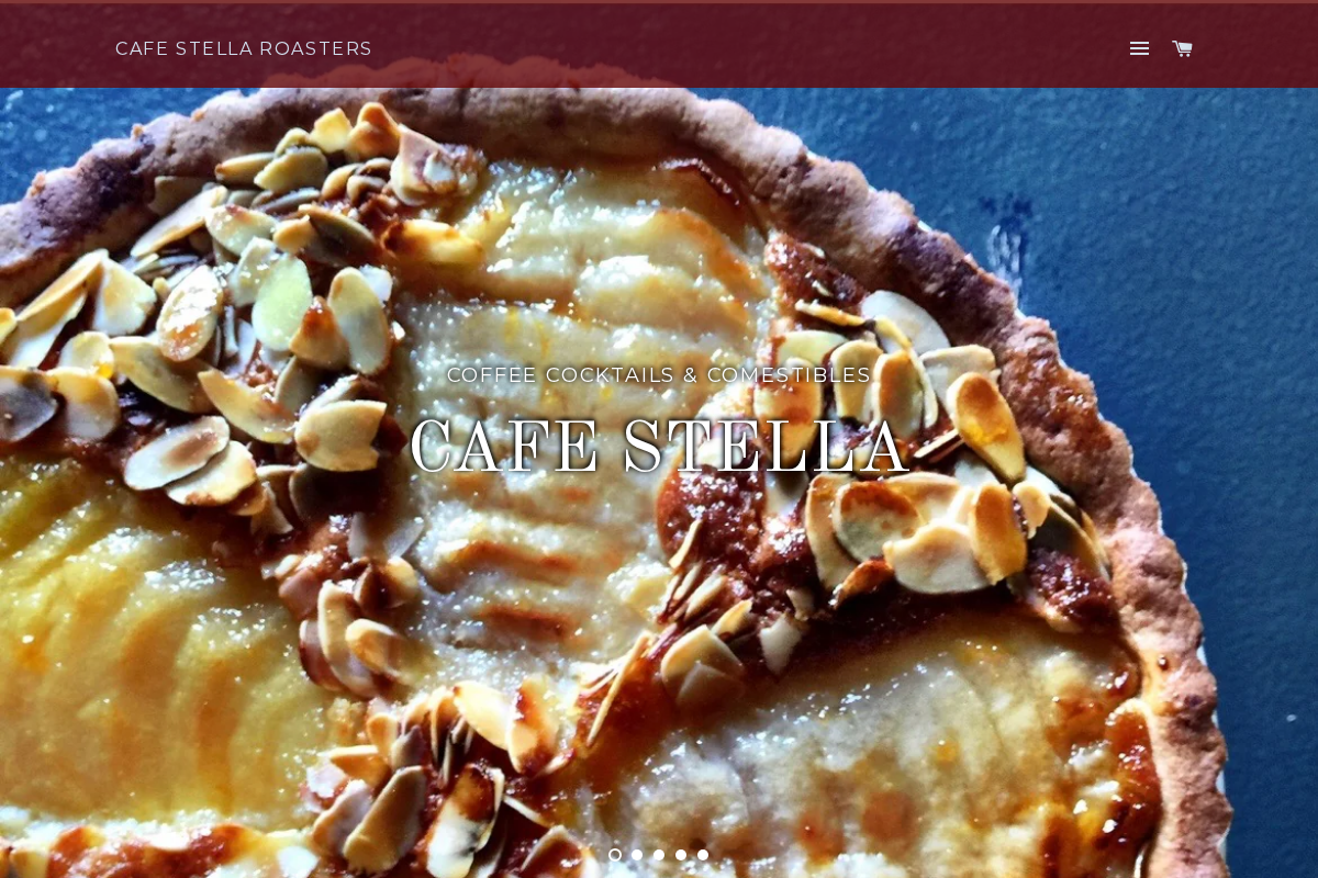 Cafe Stella Roasters homepage screenshot