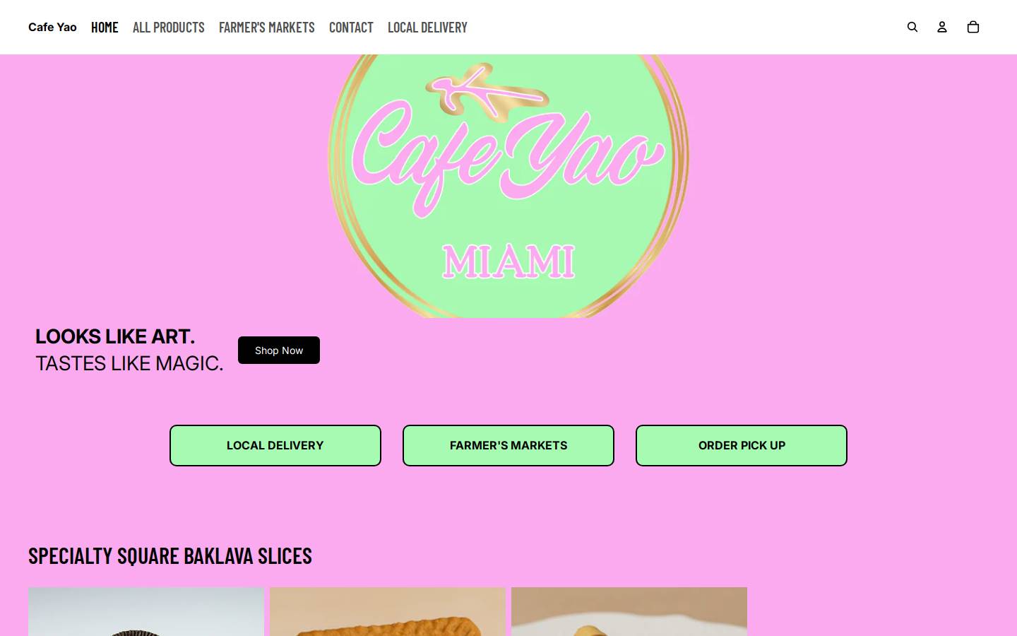 cafeyao.com homepage screenshot