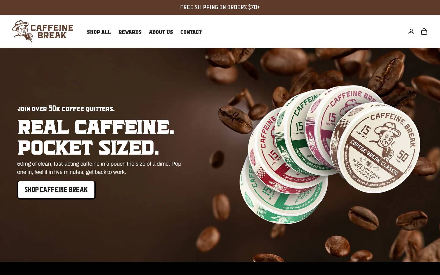 caffeinebreak.com homepage screenshot