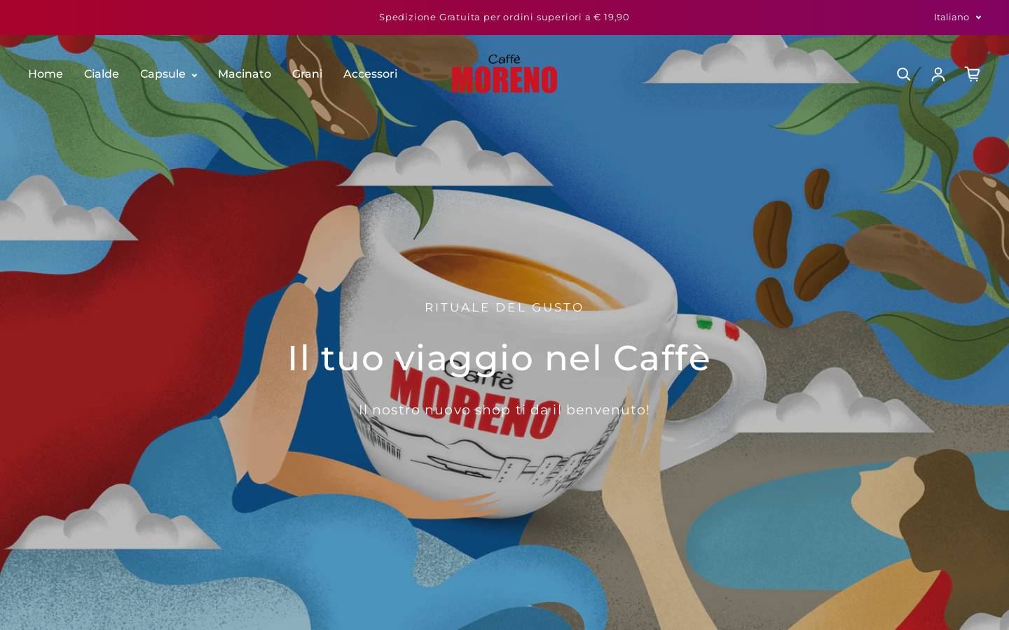 Caffè Moreno homepage screenshot