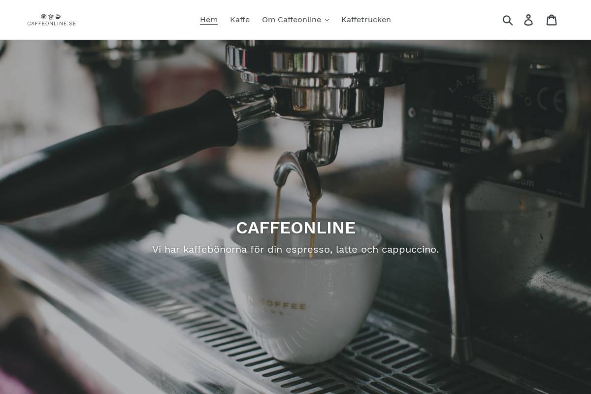 caffeonline.se homepage screenshot