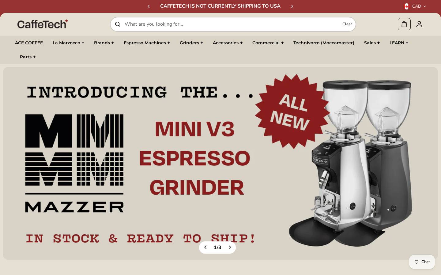 Caffe Tech homepage screenshot