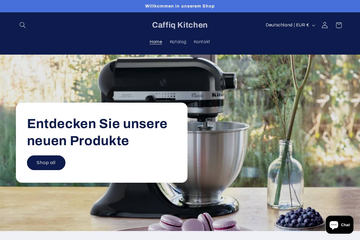 caffiqkitchen.com homepage screenshot