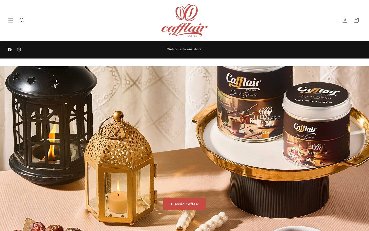cafflair.com homepage screenshot