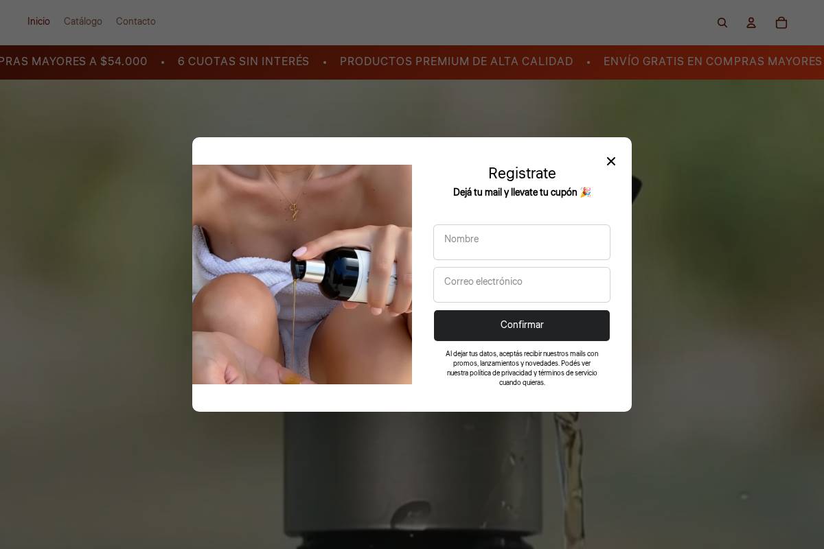 caggiacosmetics.com homepage screenshot