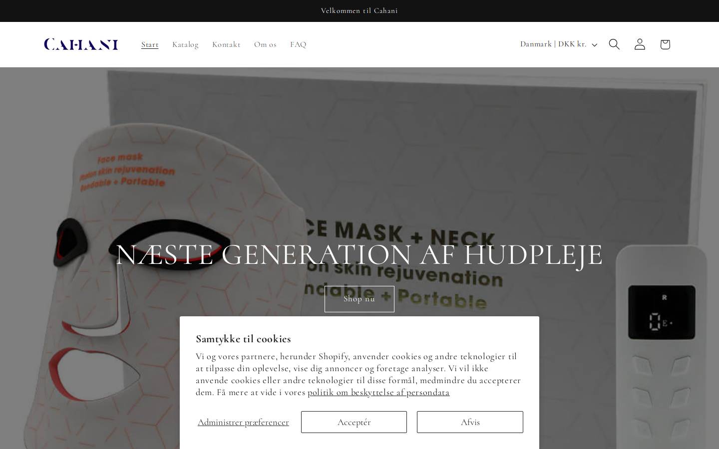 Cahani homepage screenshot