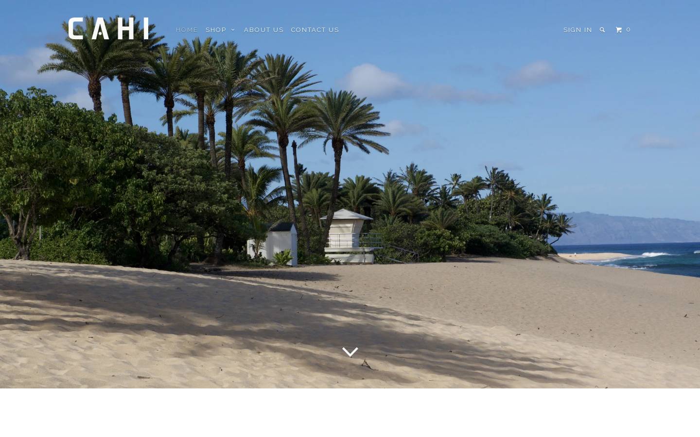 cahiclothing.com homepage screenshot