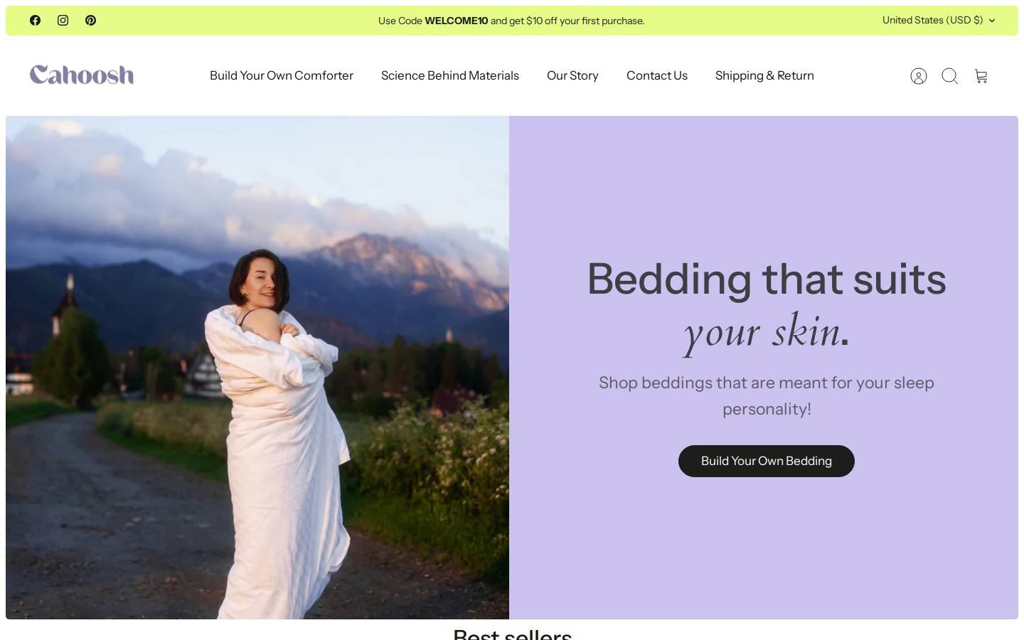 cahoosh.com homepage screenshot