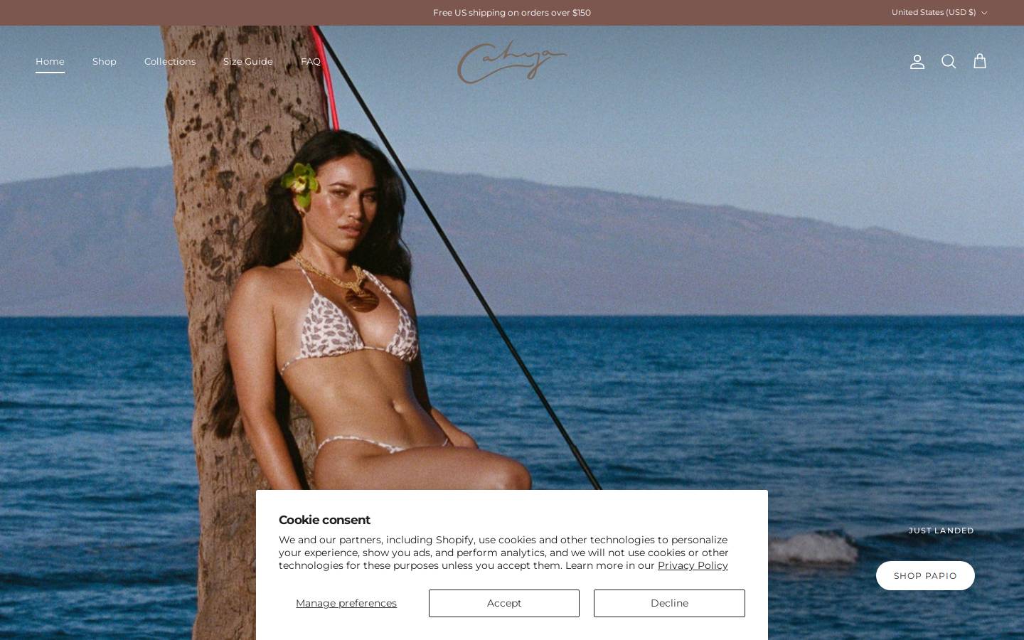cahyaswim.com homepage screenshot