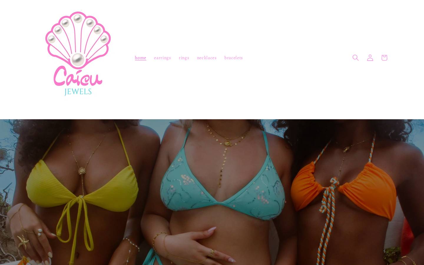 caicujewels.com homepage screenshot
