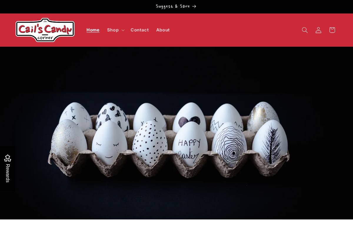 cailscandycorner.com homepage screenshot