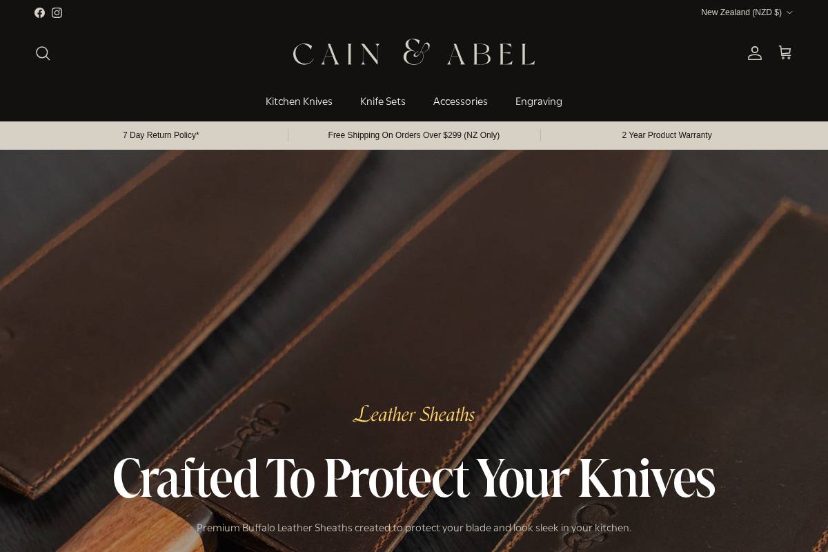 cainandabel.co.nz homepage screenshot