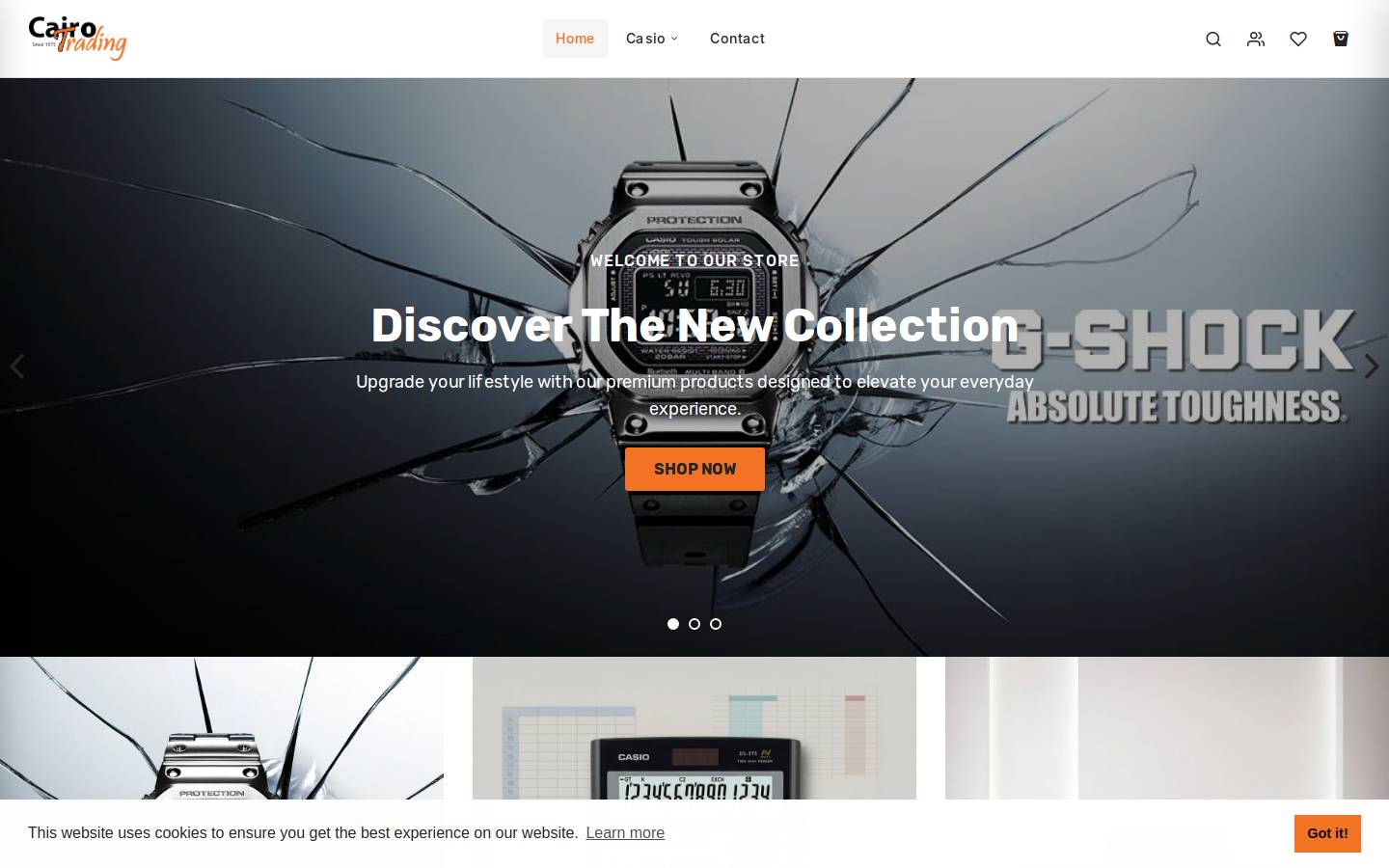 cairotrading.com homepage screenshot