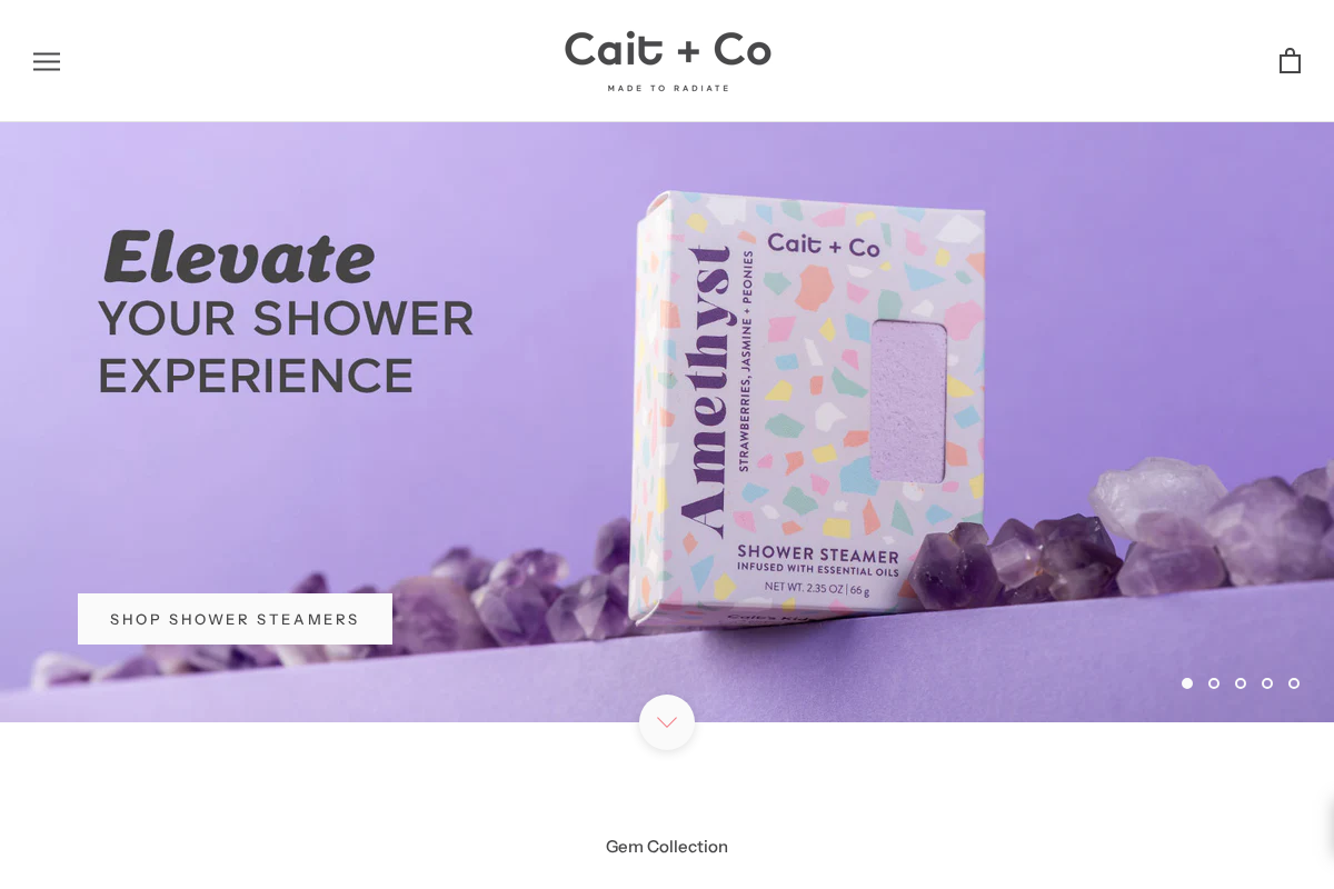 Cait + Co homepage screenshot