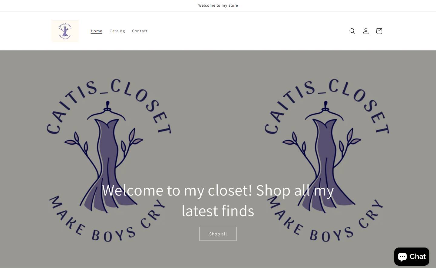 caitisscloset.com homepage screenshot