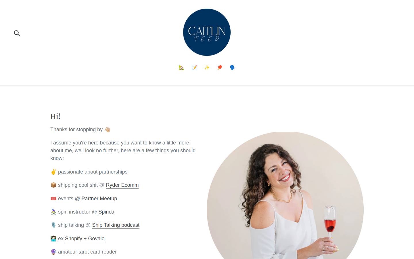 caitlinteed.ca homepage screenshot