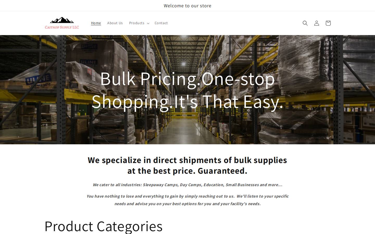 caitnopsupply.com homepage screenshot