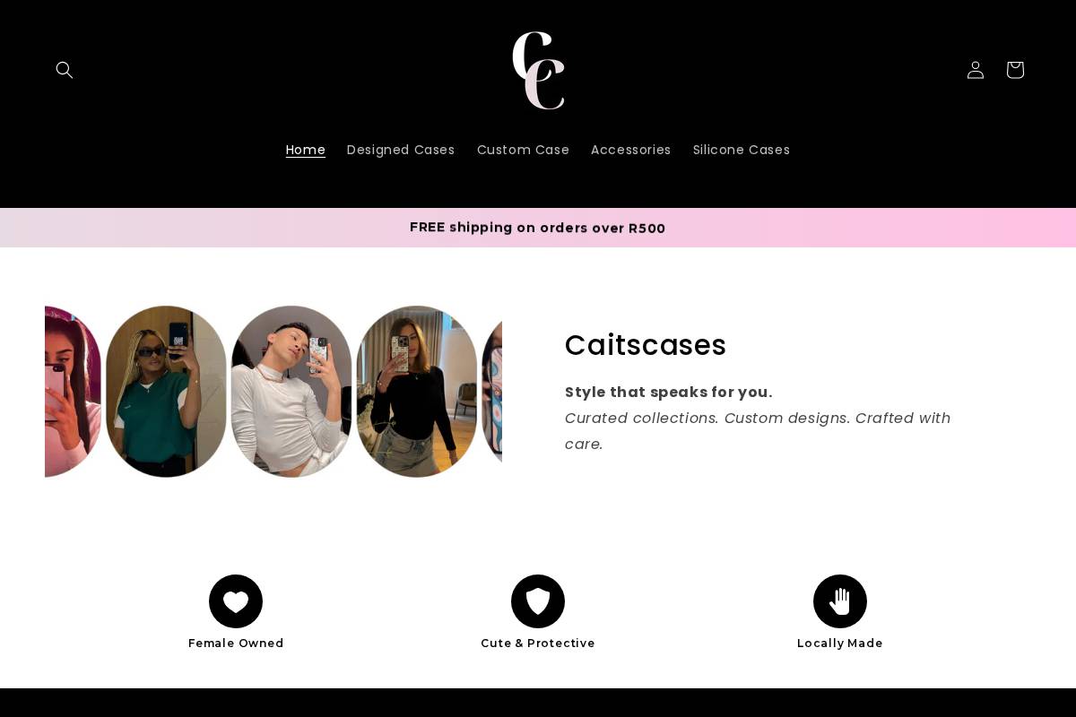 caitscases.com homepage screenshot