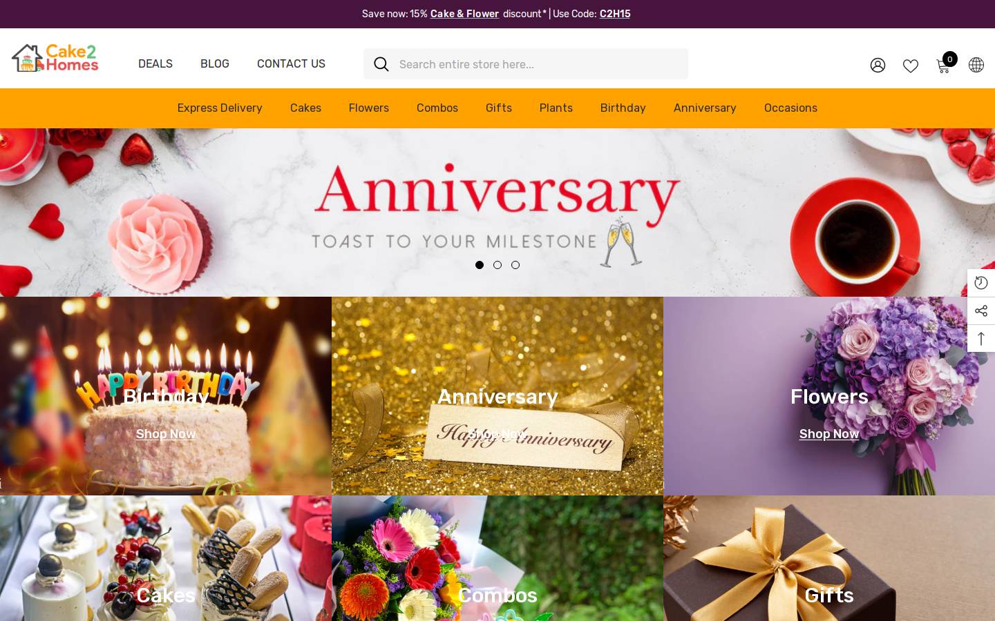Cake2homes homepage screenshot