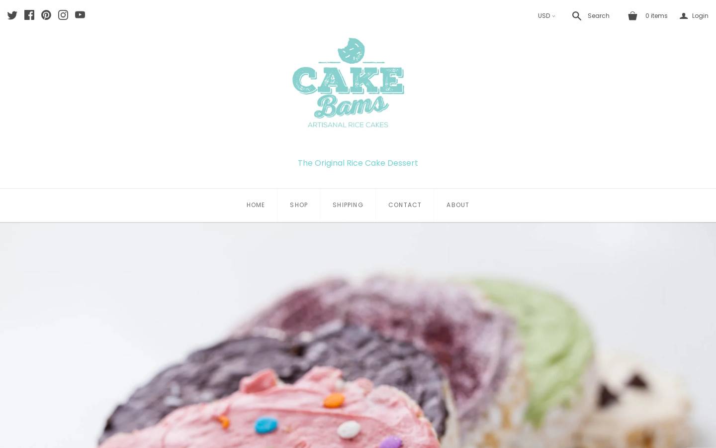 cakebams.com homepage screenshot