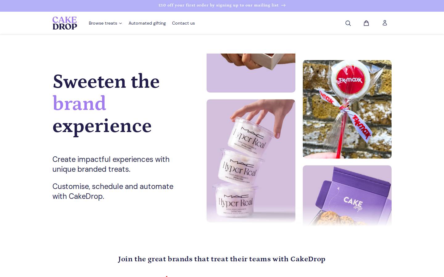 CakeDrop Group Limited homepage screenshot