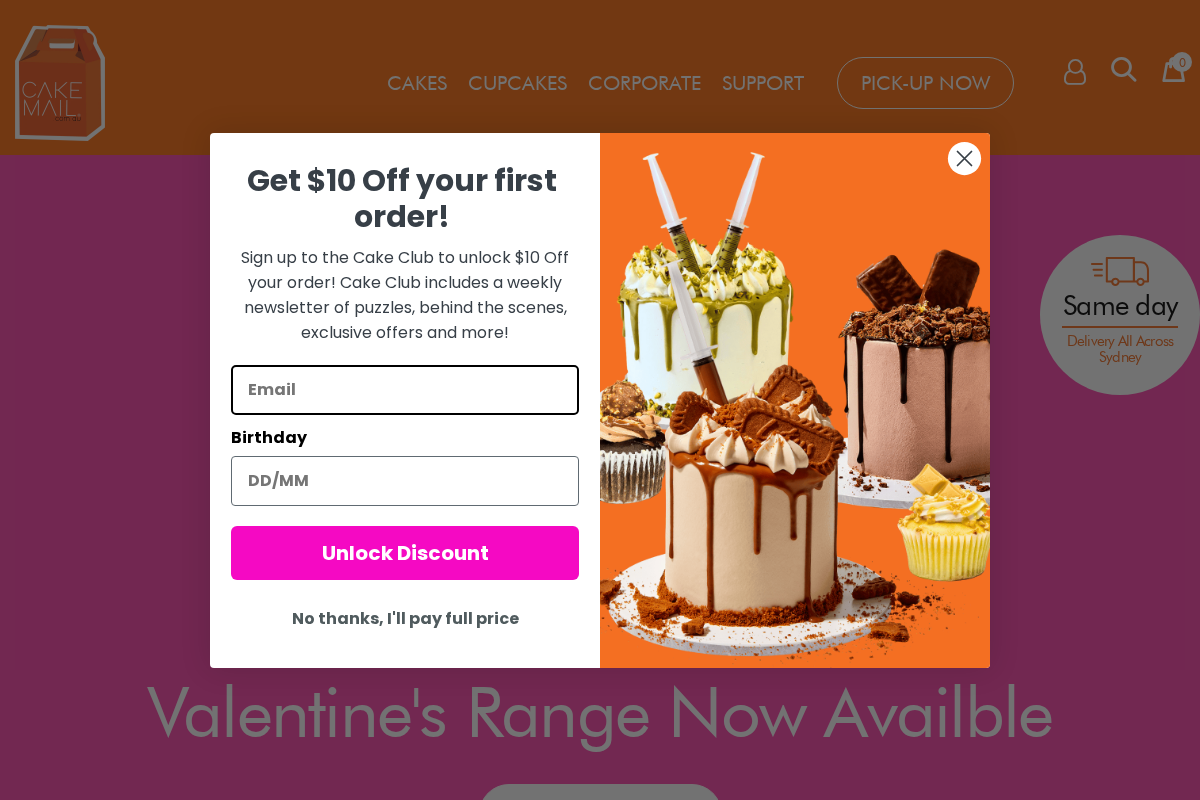 Cake Mail homepage screenshot