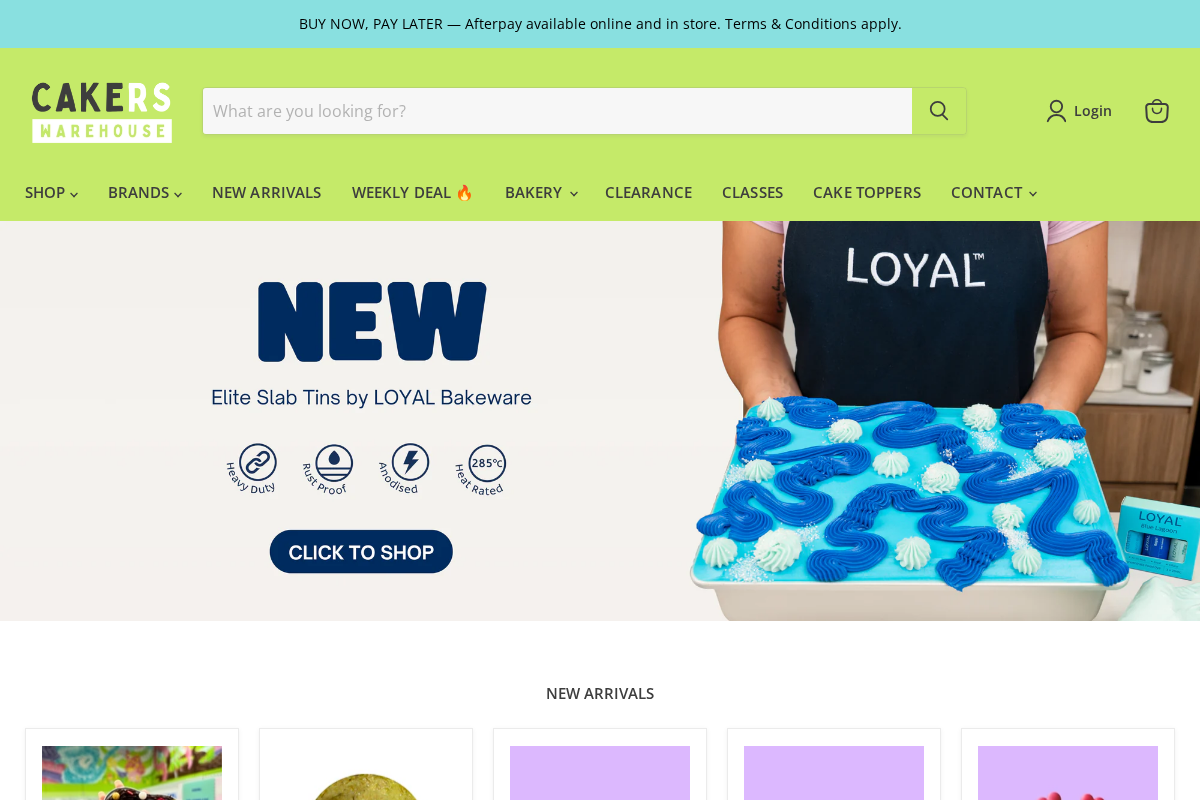 cakerswarehouse.com.au homepage screenshot