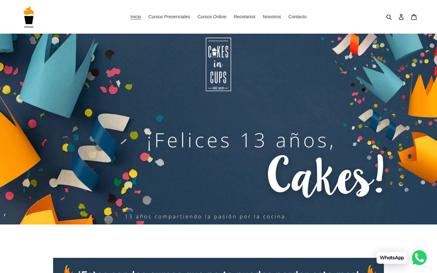 cakesincups.mx homepage screenshot