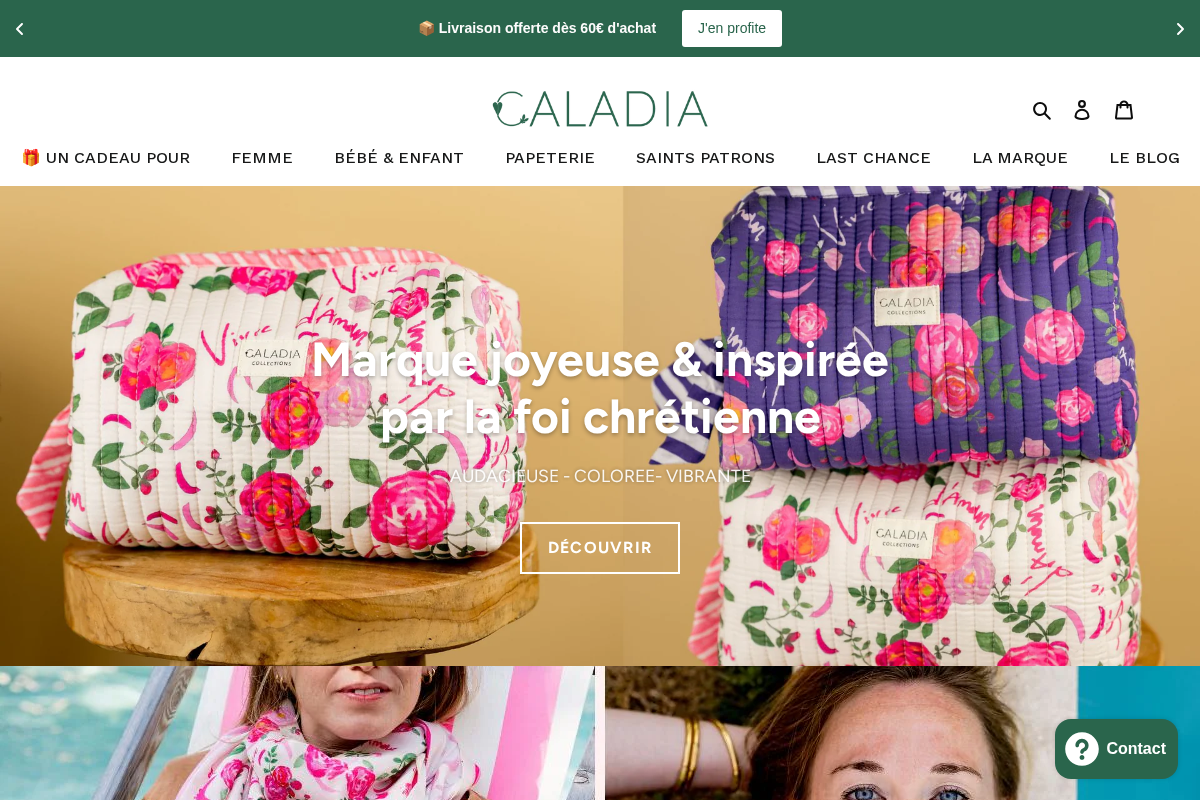 caladia-collections.fr homepage screenshot