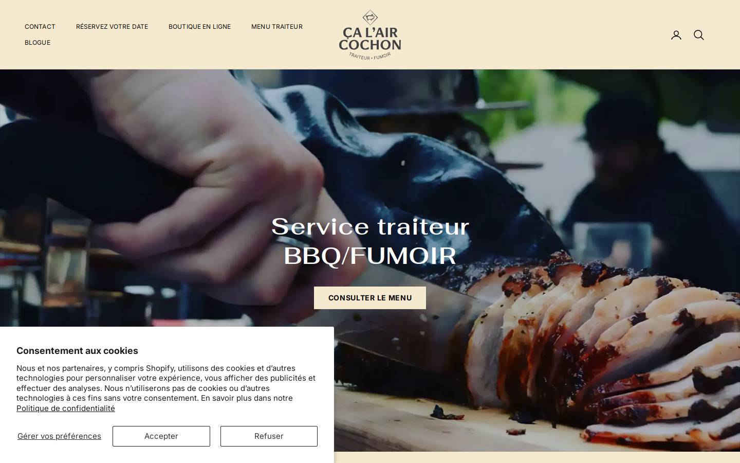 calaircochon.com homepage screenshot