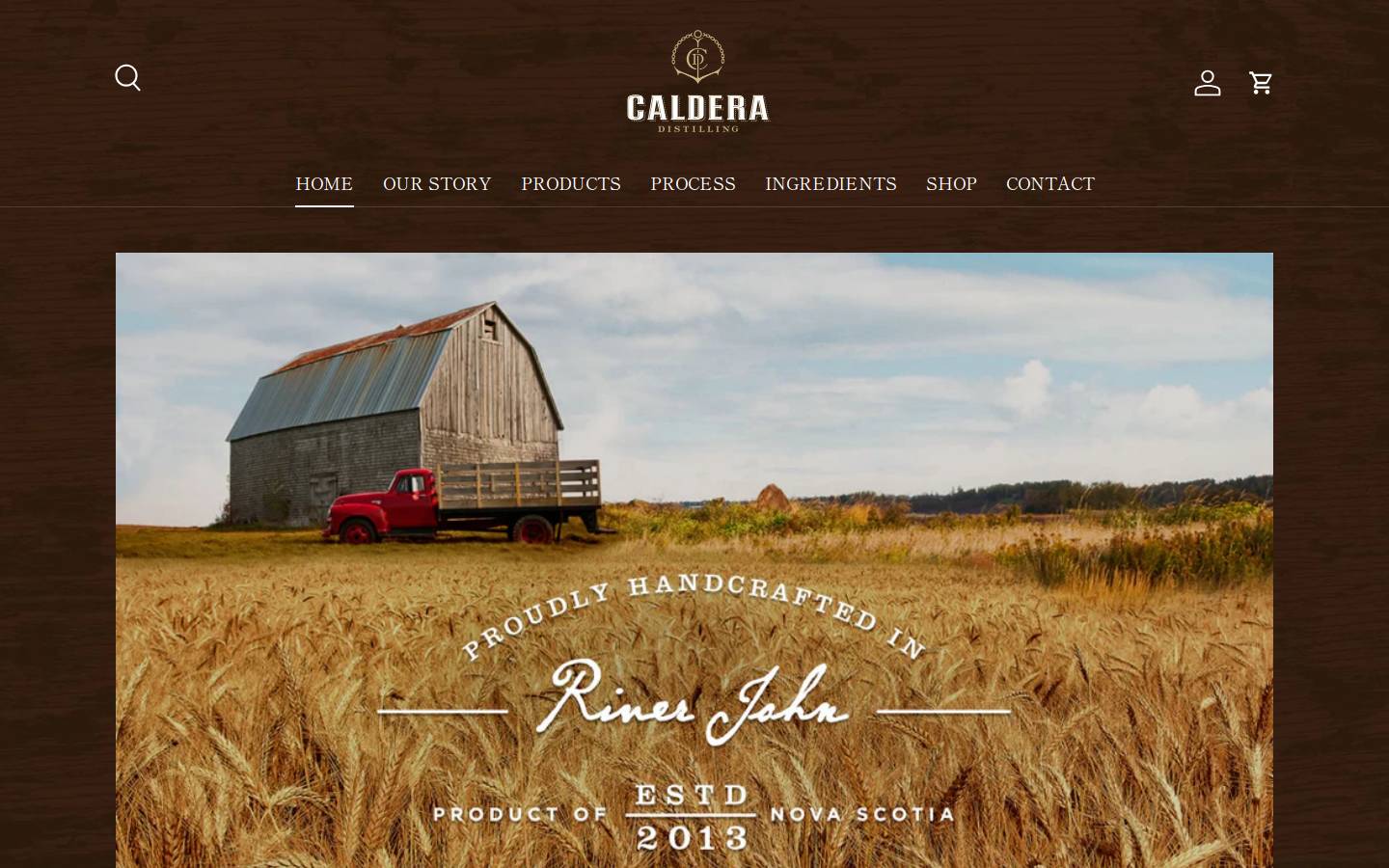 Caldera homepage screenshot