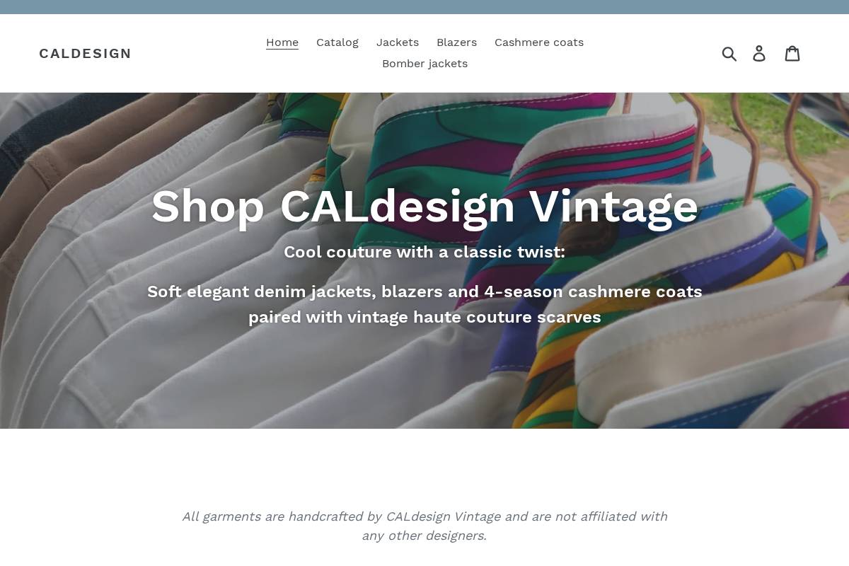 caldesignvintage.com homepage screenshot