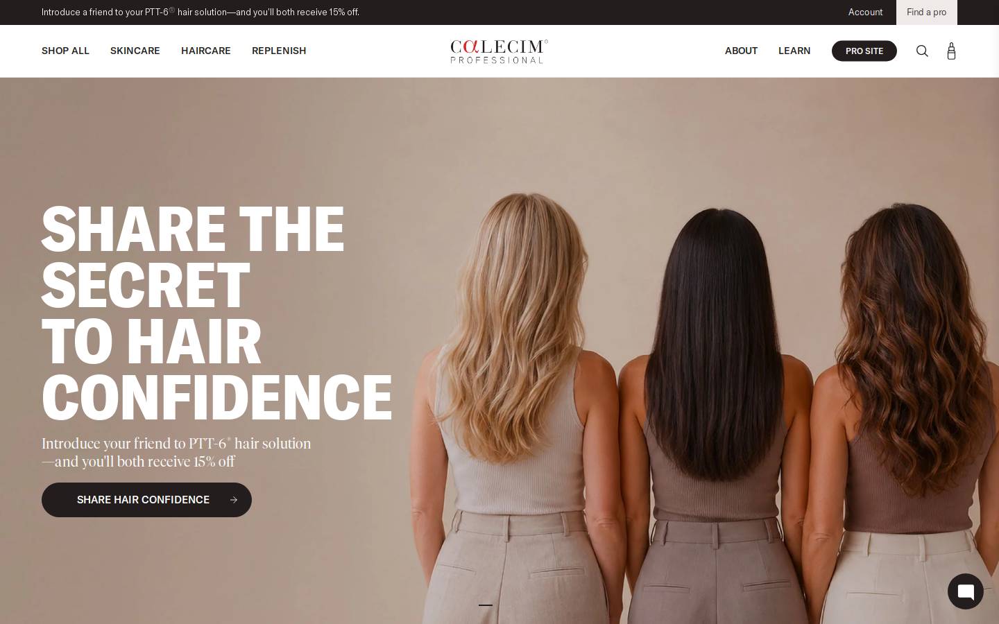 CALECIM® Professional homepage screenshot
