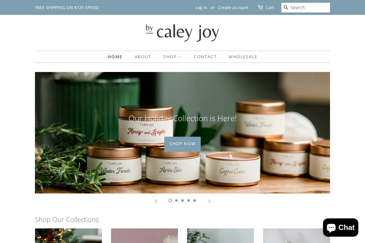 caleyjoy.shop homepage screenshot