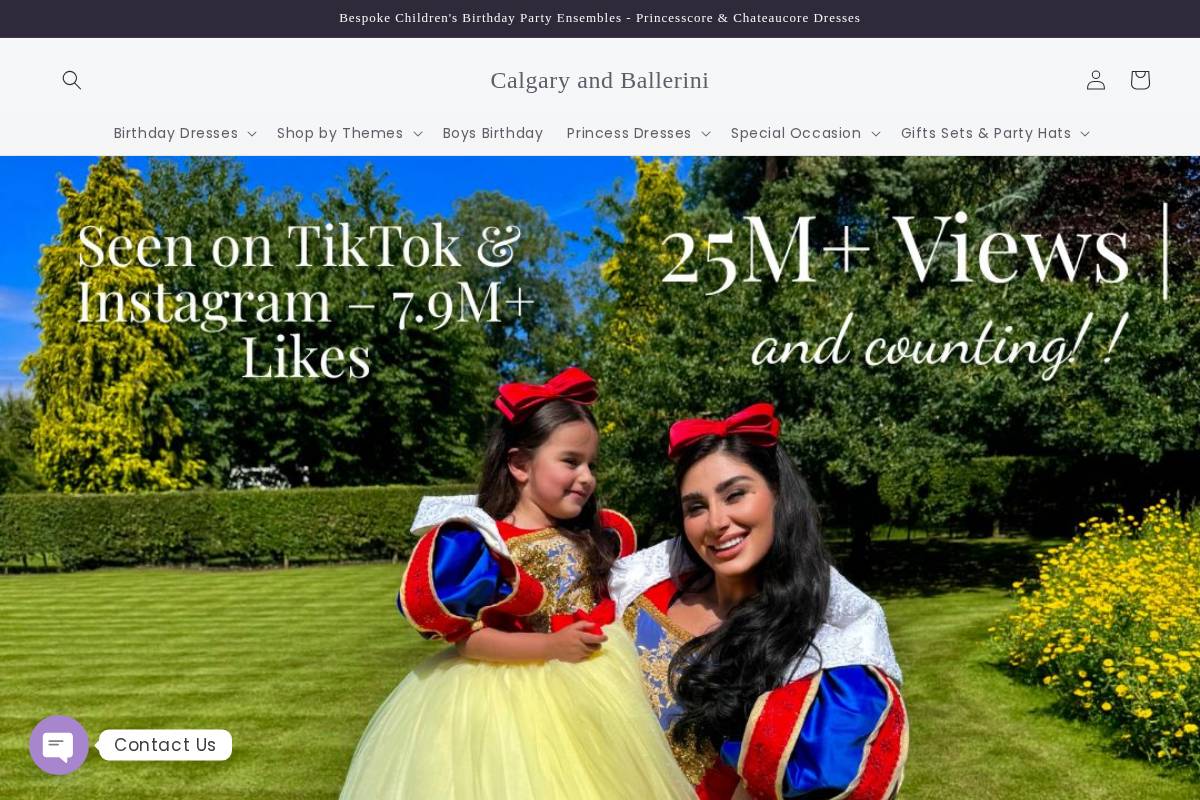 calgaryandballerini.com homepage screenshot