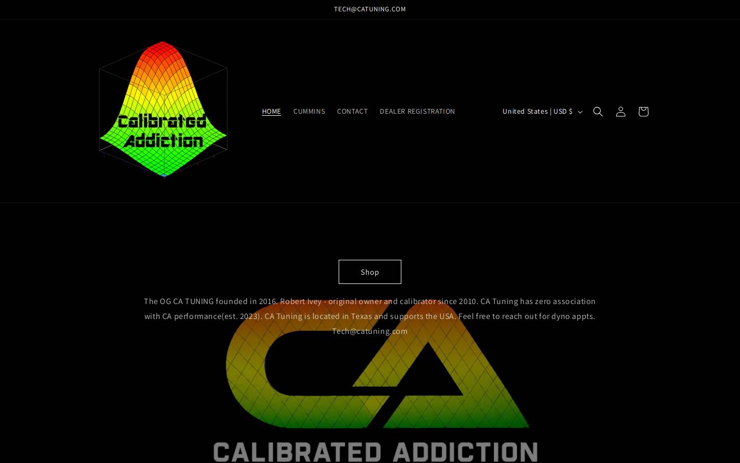 calibratedaddiction.com homepage screenshot