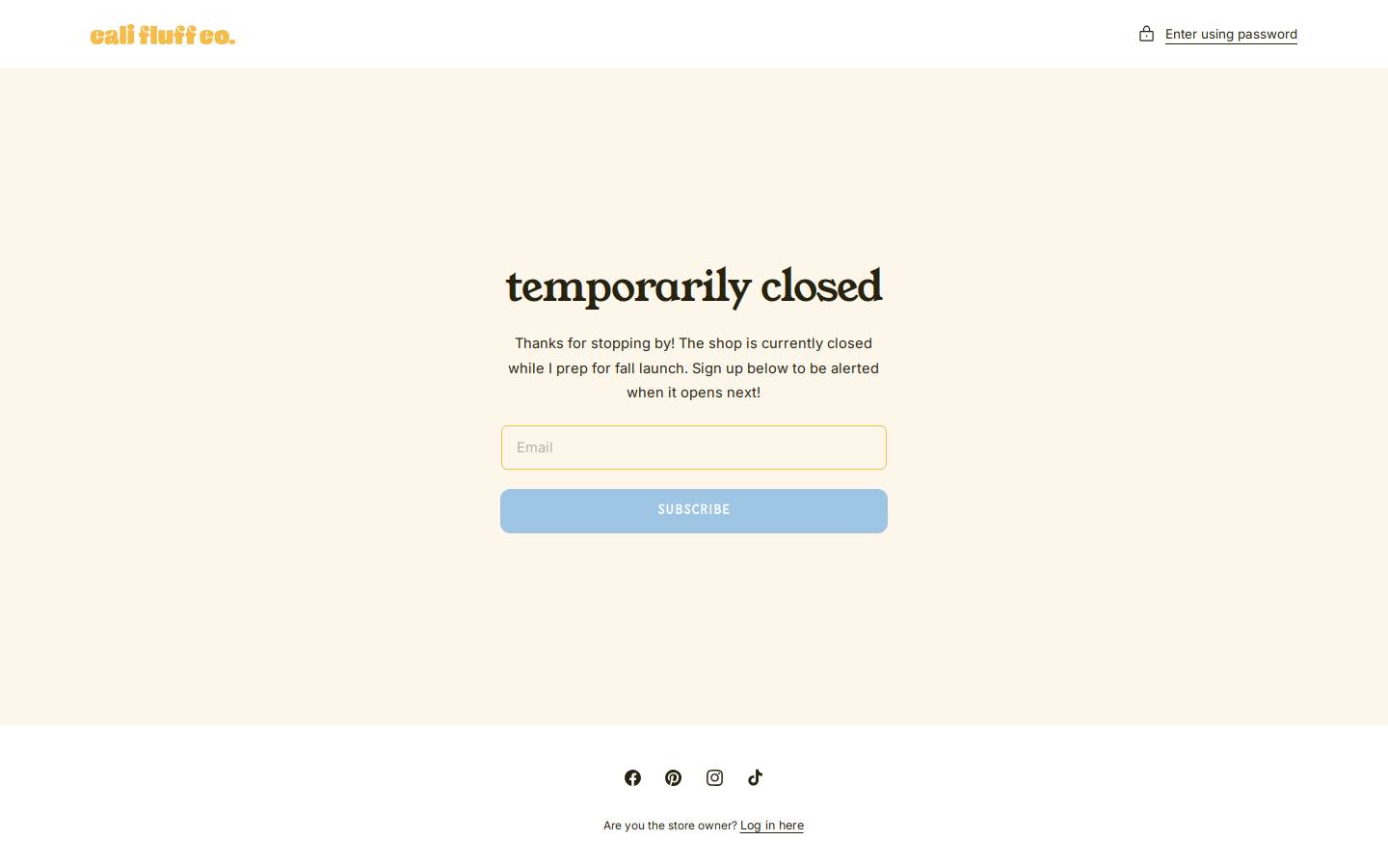 califluffco.com homepage screenshot