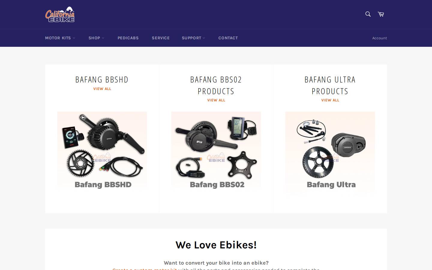 california-ebike.com homepage screenshot