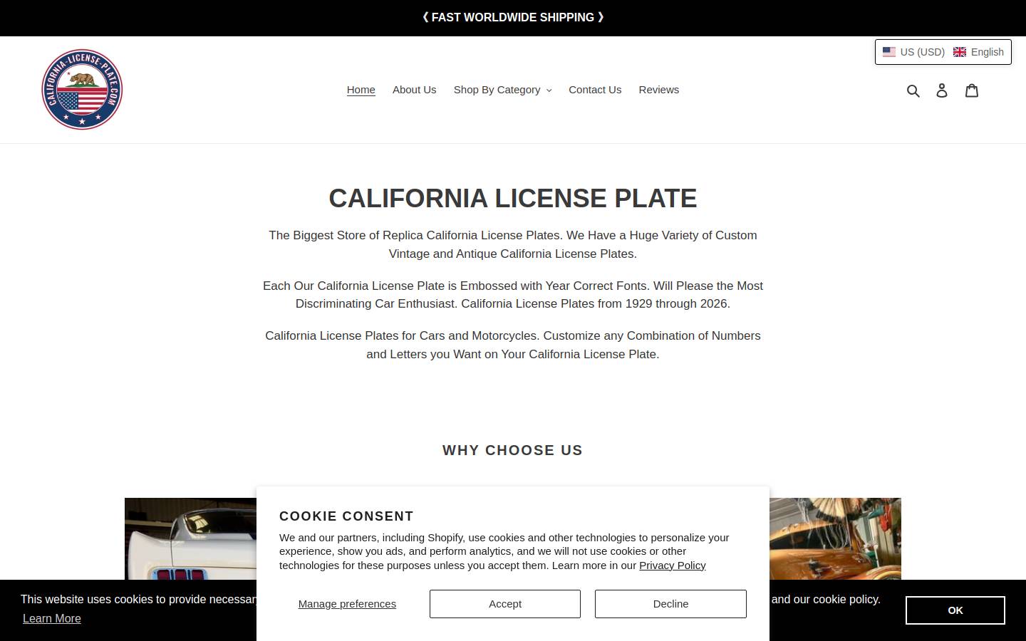california-license-plate.com homepage screenshot