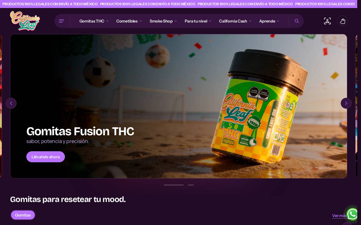 californialeaf.mx homepage screenshot